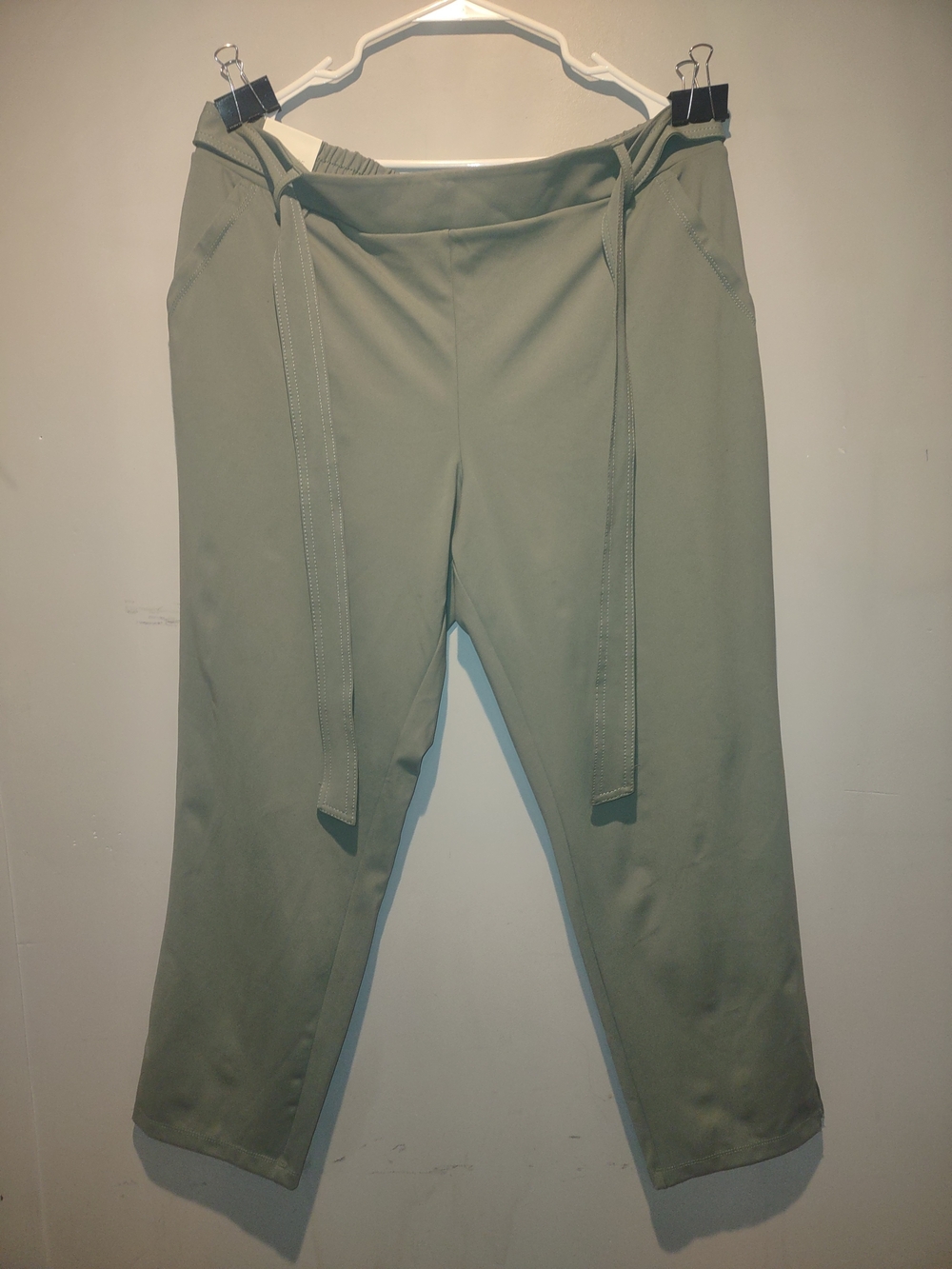 Rachel Zoe Green Cropped Pull-On Pants